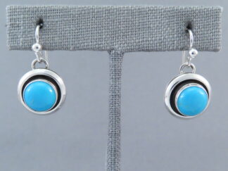 Small Sleeping Beauty Turquoise Earrings by Artie Yellowhorse