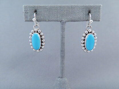 Earrings with Sleeping Beauty Turquoise by Artie Yellowhorse