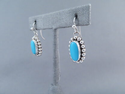 Earrings with Sleeping Beauty Turquoise by Artie Yellowhorse