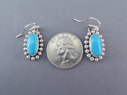 Earrings with Sleeping Beauty Turquoise by Artie Yellowhorse