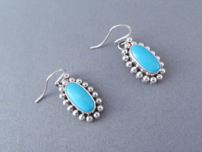 Earrings with Sleeping Beauty Turquoise by Artie Yellowhorse