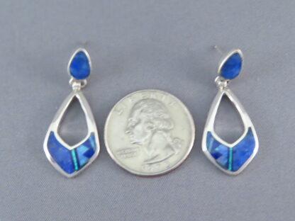 Lovely Lapis & Opal Inlay Earrings