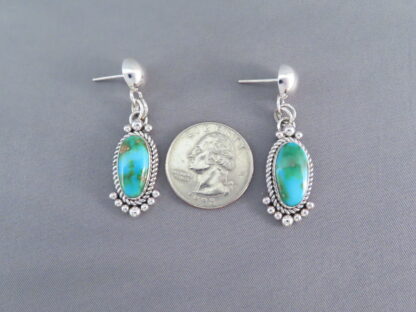 Turquoise Earrings by Artie Yellowhorse (Sonoran Gold Turquoise)