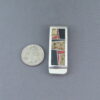 Multi-Stone Inlay Money Clip with Coral