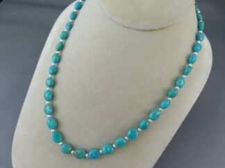 Turquoise Jewelry - Single Strand Sonoran Turquoise Necklace by Native American jeweler, Desiree Yellowhorse FOR SALE $495-