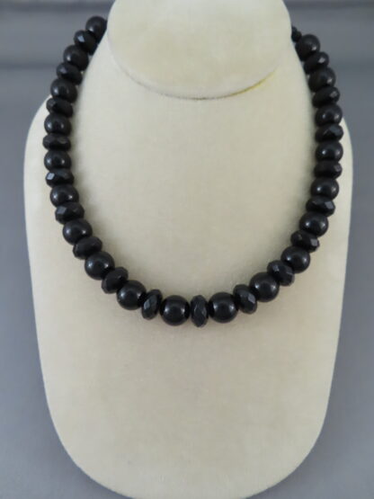 Black Onyx & Silver Bead Necklace by Artie Yellowhorse