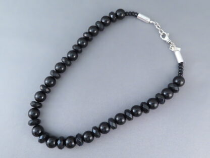 Black Onyx & Silver Bead Necklace by Artie Yellowhorse