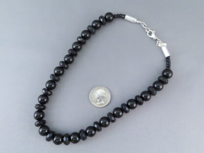 Black Onyx & Silver Bead Necklace by Artie Yellowhorse