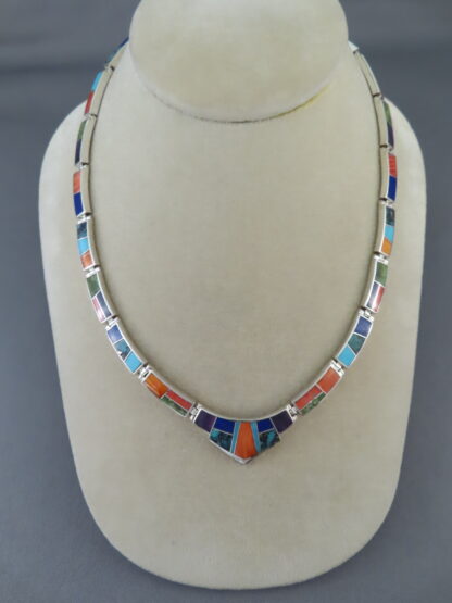 Inlaid Multi-Color Necklace