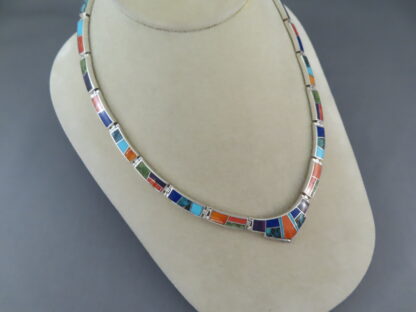 Inlaid Multi-Color Necklace