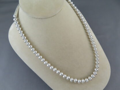 Artie Yellowhorse Sterling Silver Bead Necklace