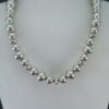 Polished Sterling Silver Bead “Navajo Pearls” Necklace by Al Joe