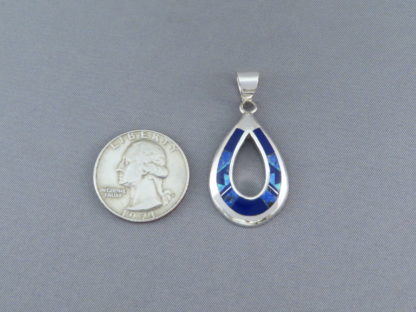 Lapis & Opal Inlay Pendant (Open-Drop)