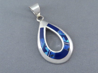 Lapis & Opal Inlay Pendant (Open-Drop)