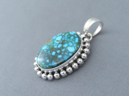 Turquoise Pendant by Artie Yellowhorse (Kingman Turquoise)