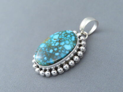 Turquoise Pendant by Artie Yellowhorse (Kingman Turquoise)