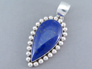 Navajo Jewelry - Larger Lapis Pendant by Native American Indian jeweler, Artie Yellowhorse $835- FOR SALE
