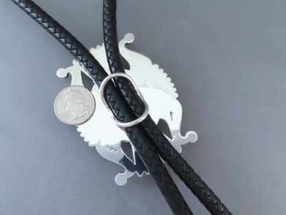Blue Gem Turquoise Bolo Tie by Leonard Gene