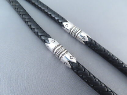 Blue Gem Turquoise Bolo Tie by Leonard Gene