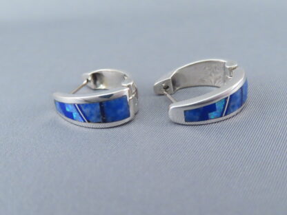 Lapis & Opal Inlay Earrings (‘Huggies’)