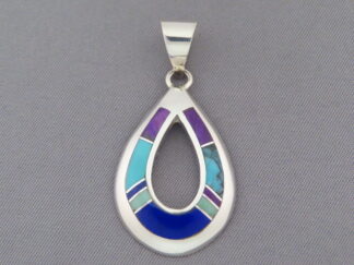 Inlaid Multi-Stone Pendant