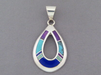 Inlaid Multi-Stone Pendant