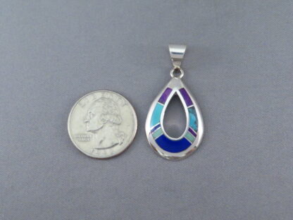 Inlaid Multi-Stone Pendant