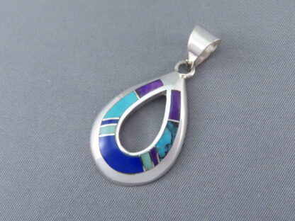 Inlaid Multi-Stone Pendant