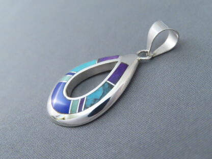 Inlaid Multi-Stone Pendant