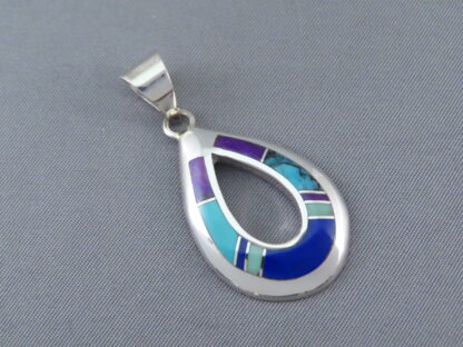 Inlaid Multi-Stone Pendant