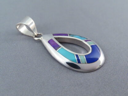 Inlaid Multi-Stone Pendant