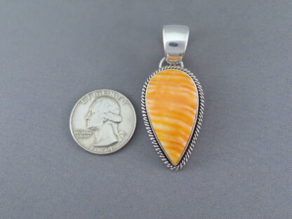 Spiny Oyster Shell Drop Pendant by Artie Yellowhorse
