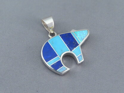 Inlaid Bear Pendant – Reversible Inlay Bear