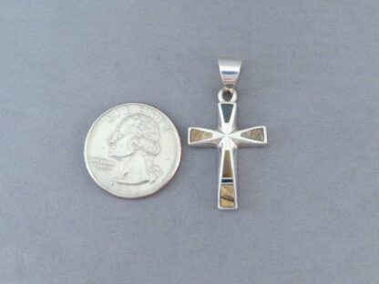 Multi-Stone Inlay Cross Pendant (smaller)
