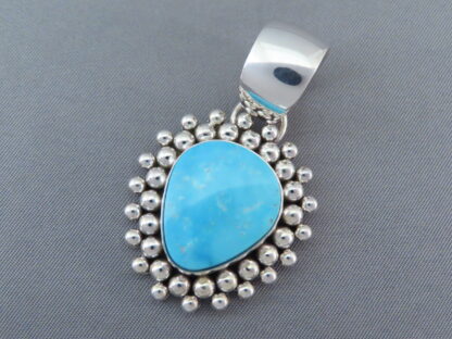 Blue Gem Turquoise Pendant by Artie Yellowhorse