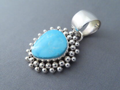 Blue Gem Turquoise Pendant by Artie Yellowhorse