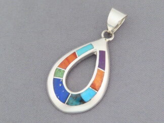 Inlaid Multi-Color Pendant (Open-Drop)