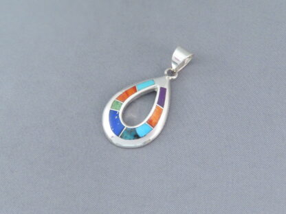 Inlaid Multi-Color Pendant (Open-Drop)