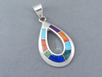 Inlaid Multi-Color Pendant (Open-Drop)