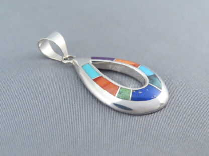 Inlaid Multi-Color Pendant (Open-Drop)