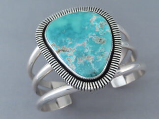 Turquoise Jewelry - Easter Blue Turquoise Bracelet Cuff by Native American (Navajo) jeweler, Philbert Secatero $995- FOR SALE