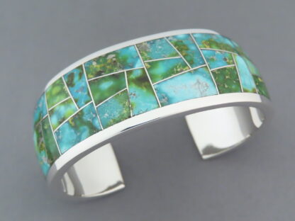 Sonoran Gold Turquoise Inlay Bracelet Cuff