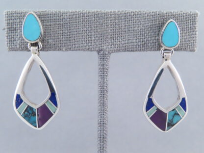 Inlaid Multi-Stone Earrings