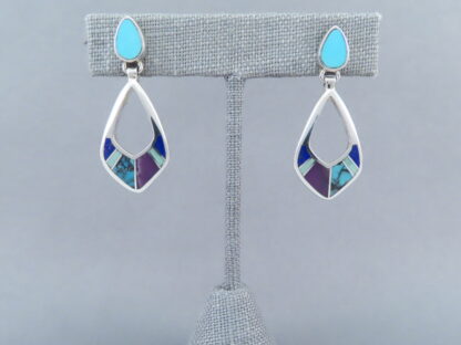 Inlaid Multi-Stone Earrings