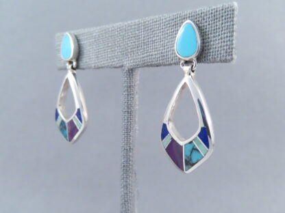 Inlaid Multi-Stone Earrings