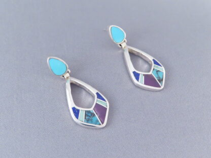 Inlaid Multi-Stone Earrings