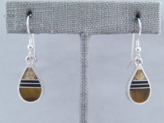 Buy Native American Jewelry - Multi-Stone Inlay Earrings (teardrops) by Navajo Indian jeweler, Tim Charlie $150- FOR SALE