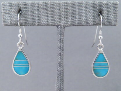 Turquoise Inlay Earrings (Teardrops)