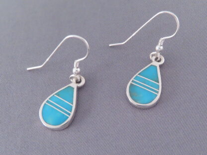 Turquoise Inlay Earrings (Teardrops)