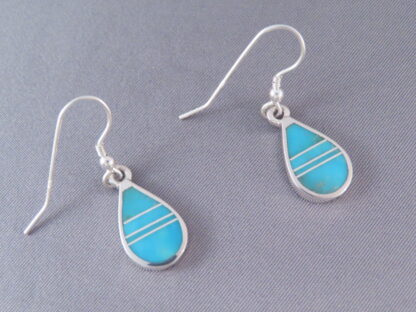 Turquoise Inlay Earrings (Teardrops)
